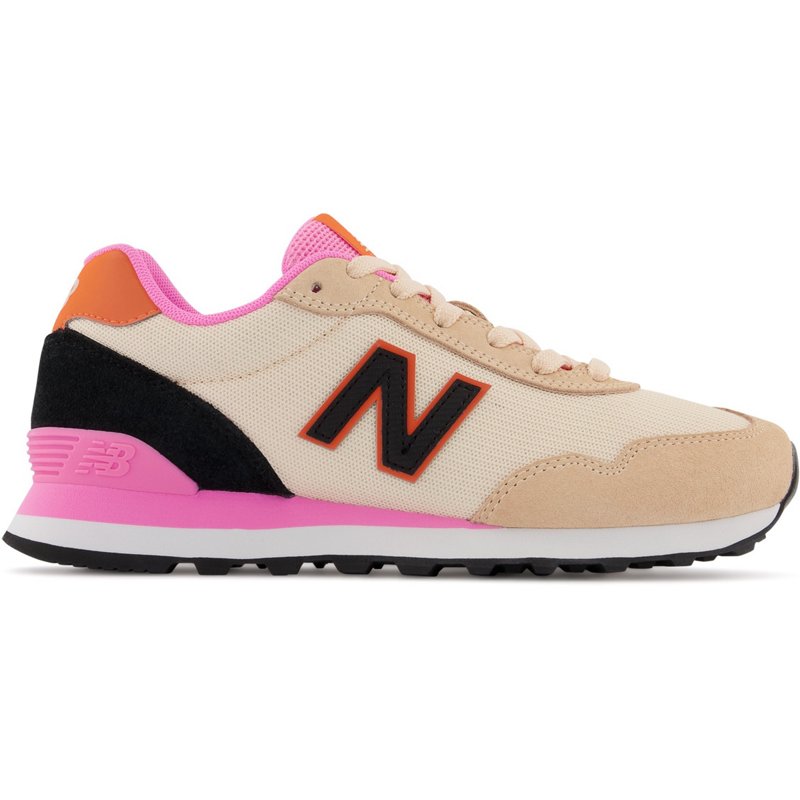 New Balance Women's 515 v3 Lifestyle Shoes White/Bright Pink, 6 - Women's Athletic Lifestyle at Academy Sports product image
