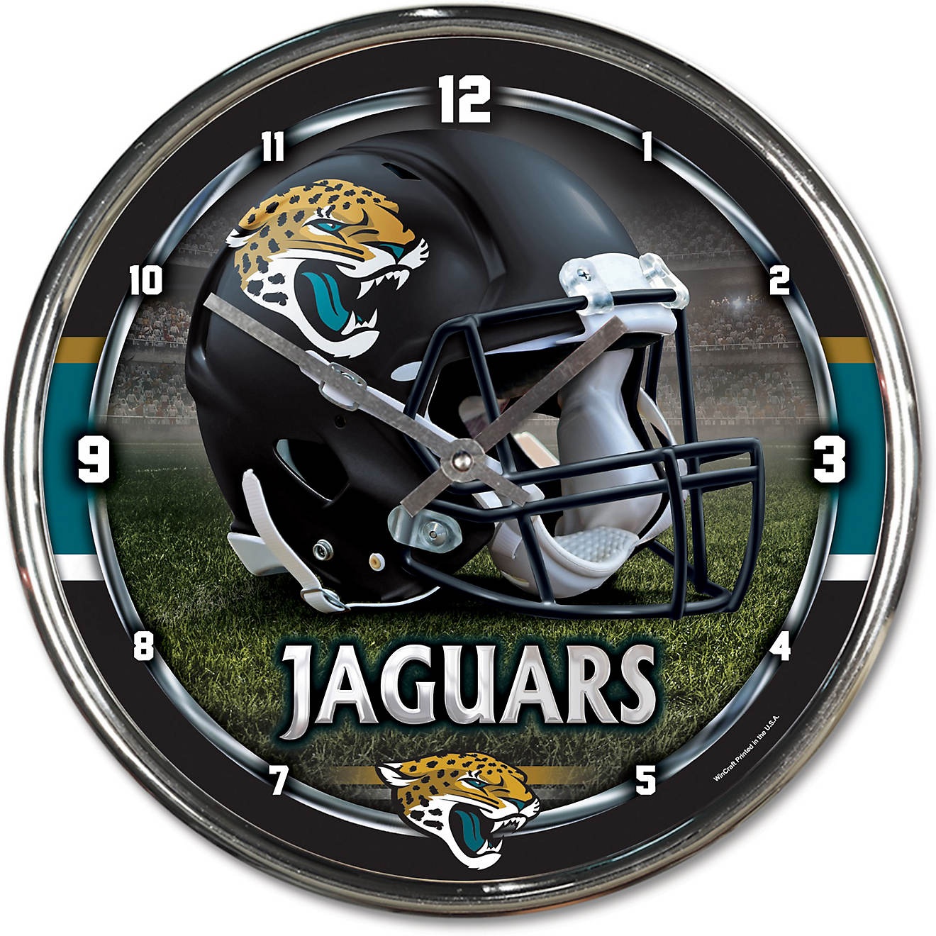WinCraft Jacksonville Jaguars 12 in Chrome Clock                                                                                 - view number 1