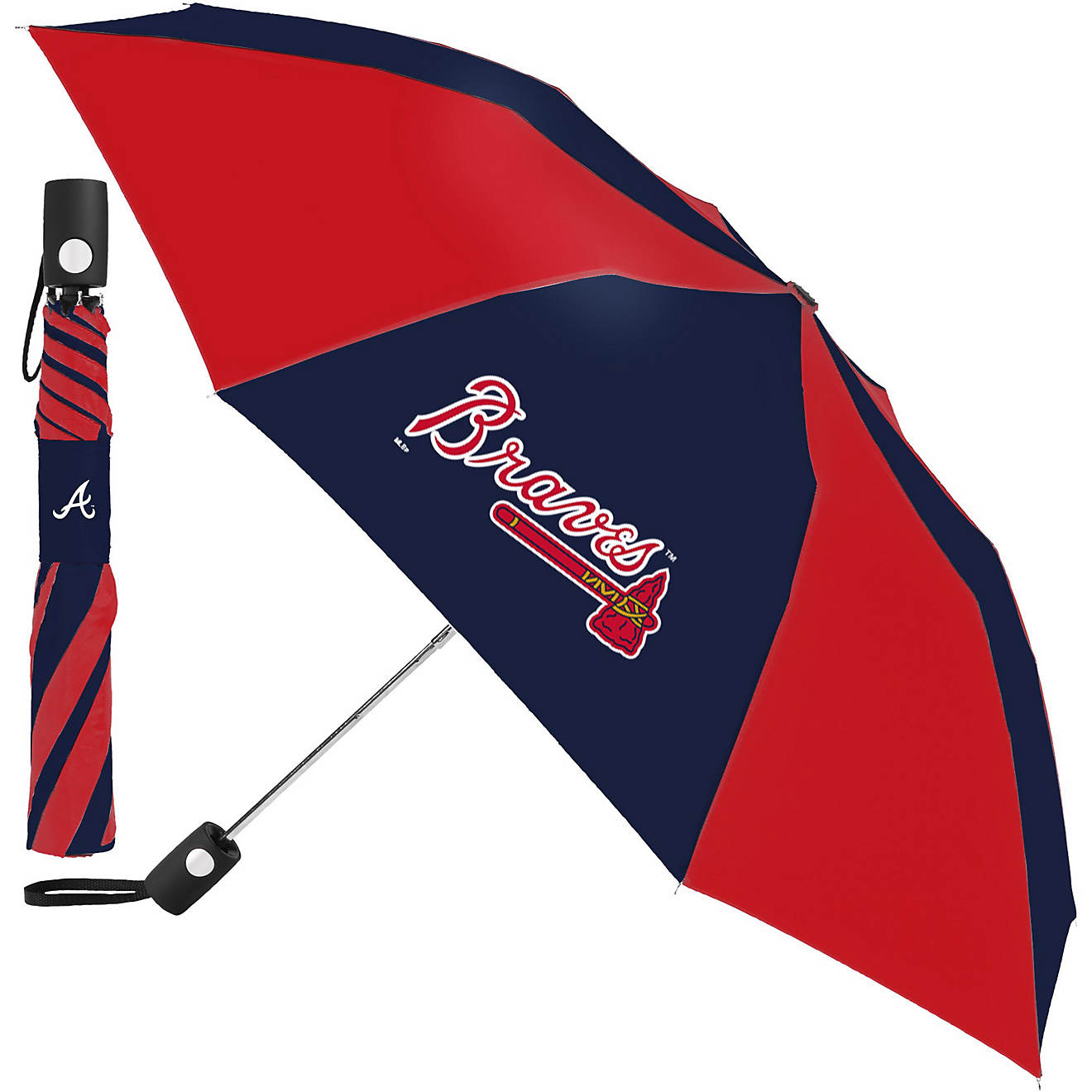WinCraft Atlanta Braves Auto Folding Umbrella                                                                                    - view number 1