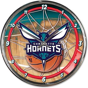 WinCraft Charlotte Hornets Chrome Clock                                                                                         