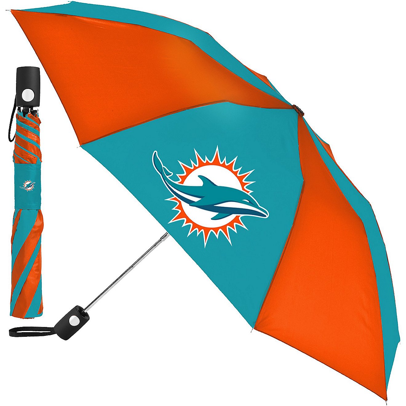 WinCraft Miami Dolphins Auto Folding Umbrella                                                                                    - view number 1