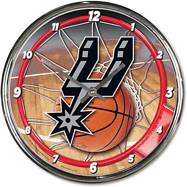WinCraft San Antonio Spurs Chrome Clock                                                                                         