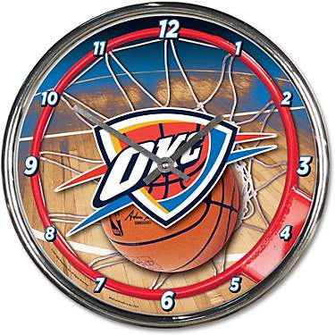 WinCraft Oklahoma City Thunder Chrome Clock                                                                                     