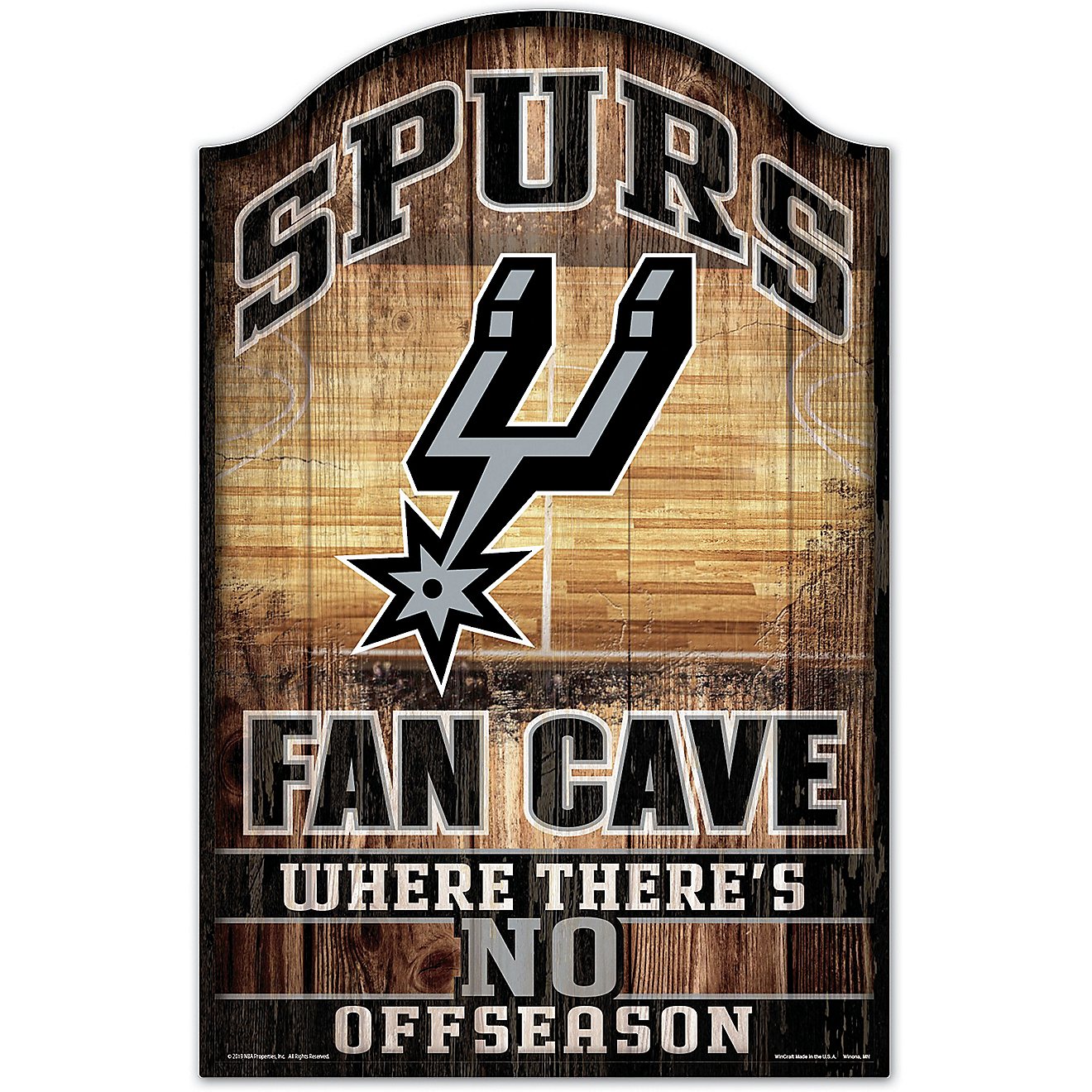 WinCraft San Antonio Spurs Wood Sign                                                                                             - view number 1