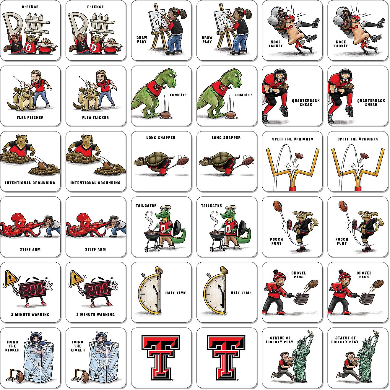YouTheFan Texas Tech University Memory Match Game                                                                                - view number 2