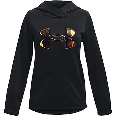 Under Armour Girls' Armour Fleece Iridescent Big Logo Hoodie