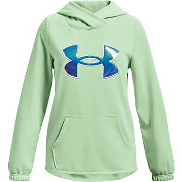Under Armour Girls' Armour Fleece Iridescent Big Logo Hoodie