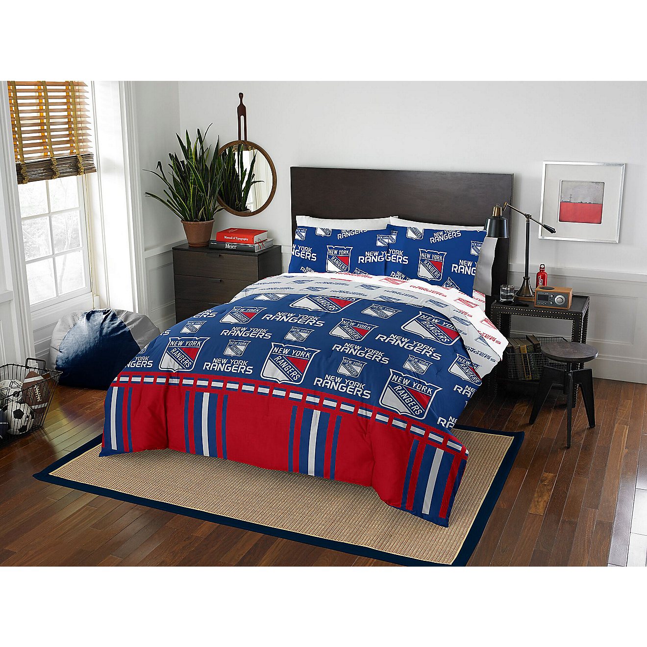 Northwest New York Rangers Rotary Queen Bed Set                                                                                  - view number 1