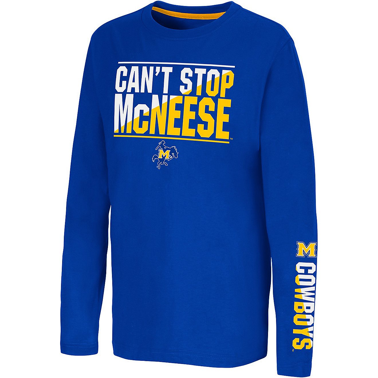 Colosseum Athletics Boys' McNeese State University Tornado Long Sleeve T-shirt                                                   - view number 1