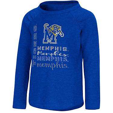 Colosseum Athletics Toddler Girls' University of Memphis Heart Long Sleeve Graphic T-shirt                                      
