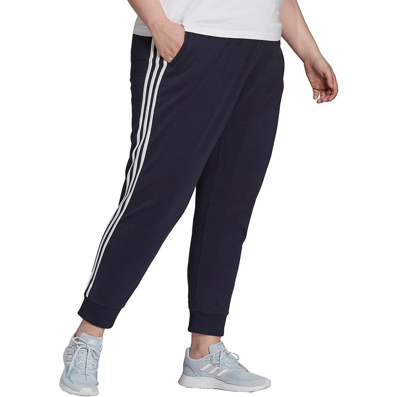 adidas Women's Plus Size Essentials Slim Tapered Cuff Pants                                                                      - view number 1