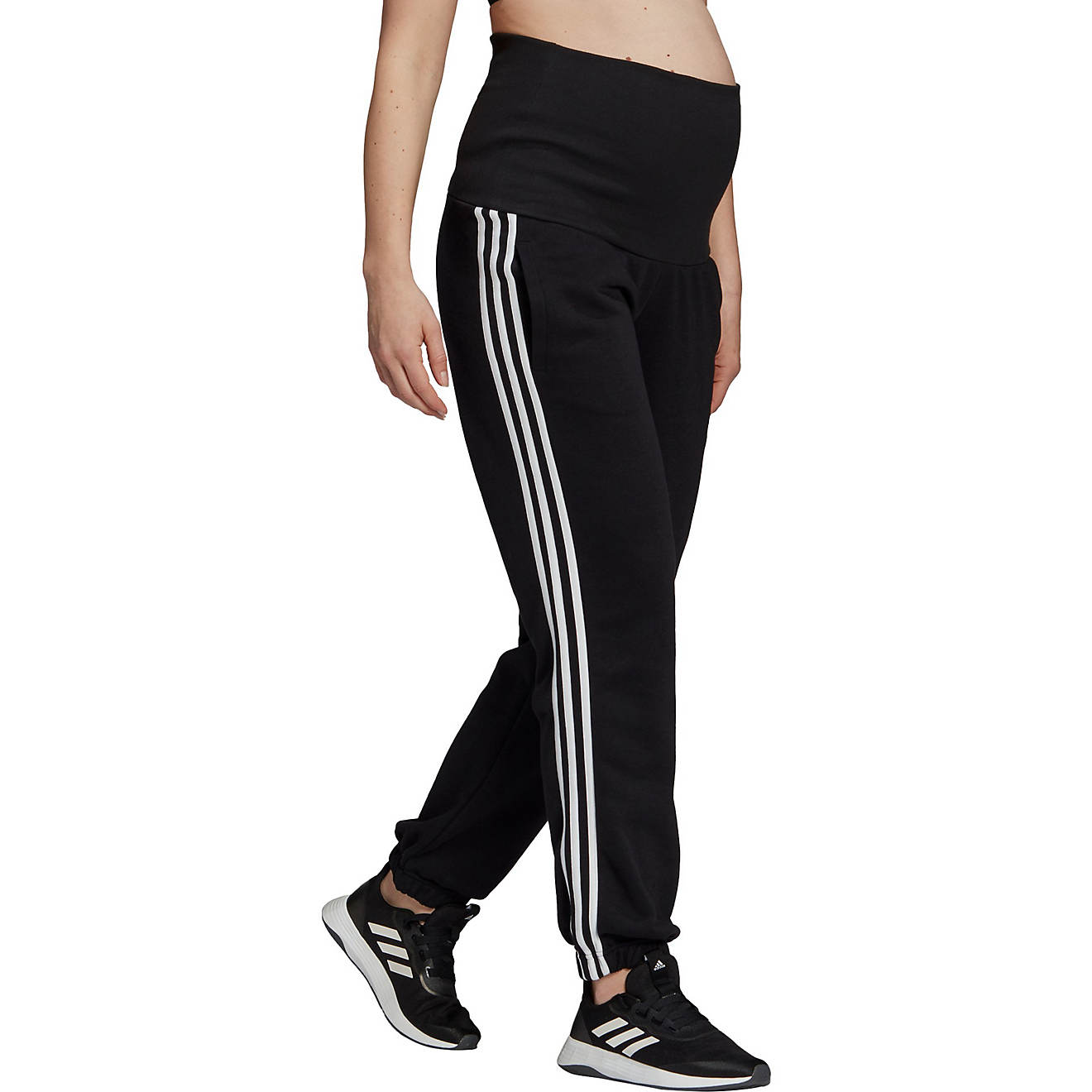 adidas Women's Maternity Essentials 3-Stripes Cotton Pants                                                                       - view number 1