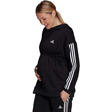 adidas Women's Maternity Essentials 3-Stripes Cotton Pullover Hoodie                                                            