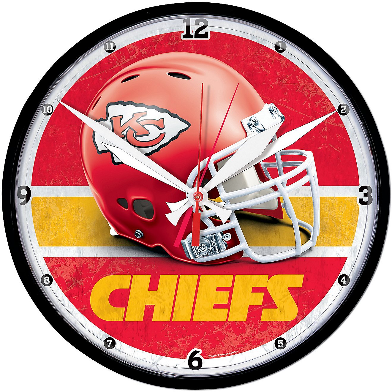 WinCraft Kansas City Chiefs 12.75 in Round Wall Clock                                                                            - view number 1