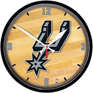 WinCraft San Antonio Spurs 12.75 in Round Wall Clock                                                                            