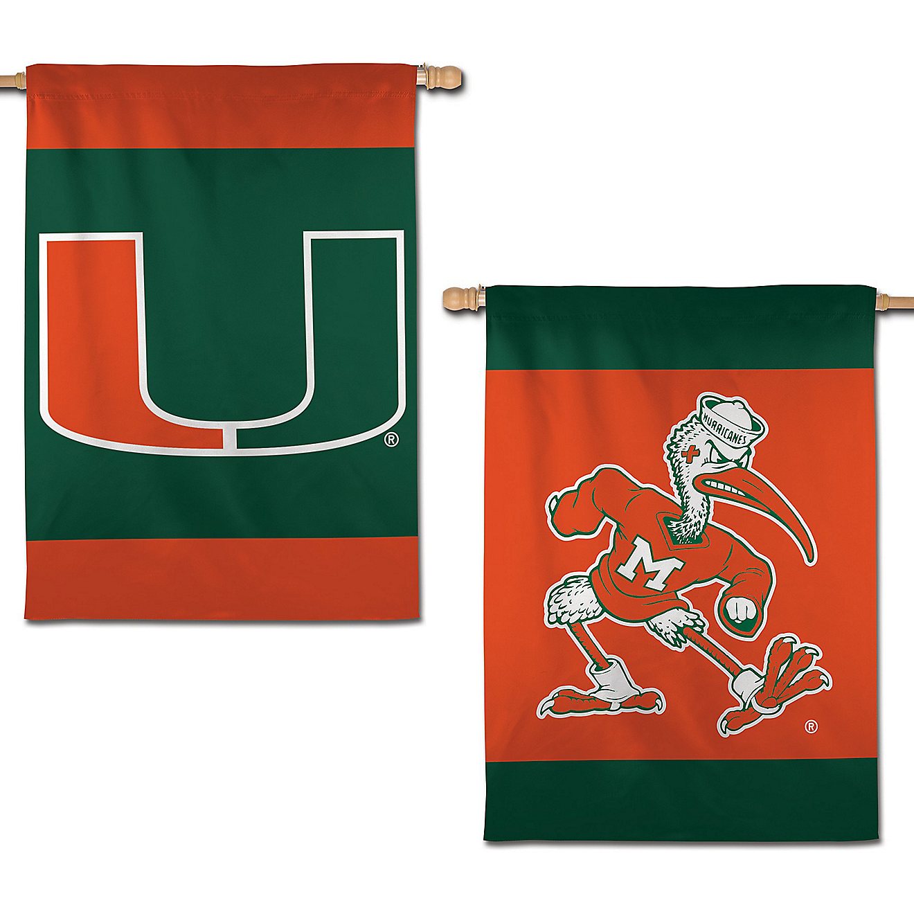 WinCraft University of Miami Vertical 28 in x 40 in Flag                                                                         - view number 1