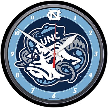 WinCraft University of North Carolina 12.75 in Round Wall Clock