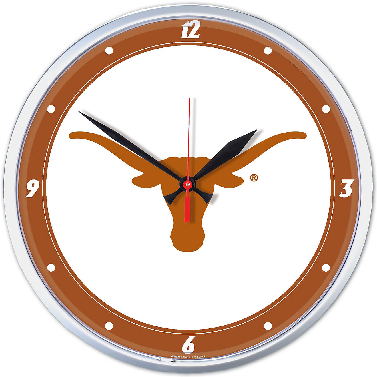 WinCraft University of Texas 12.75 in Round Wall Clock                                                                           - view number 1