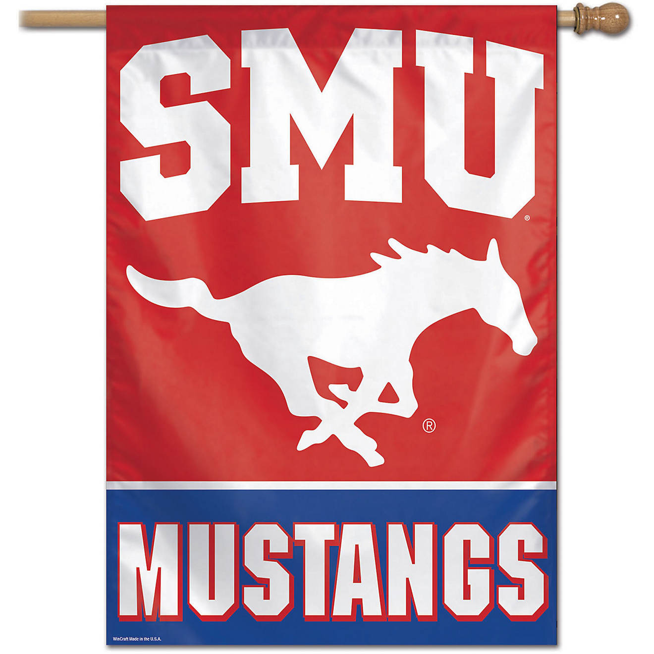 WinCraft Southern Methodist University 28 in x 40 in Vertical Flag                                                               - view number 1