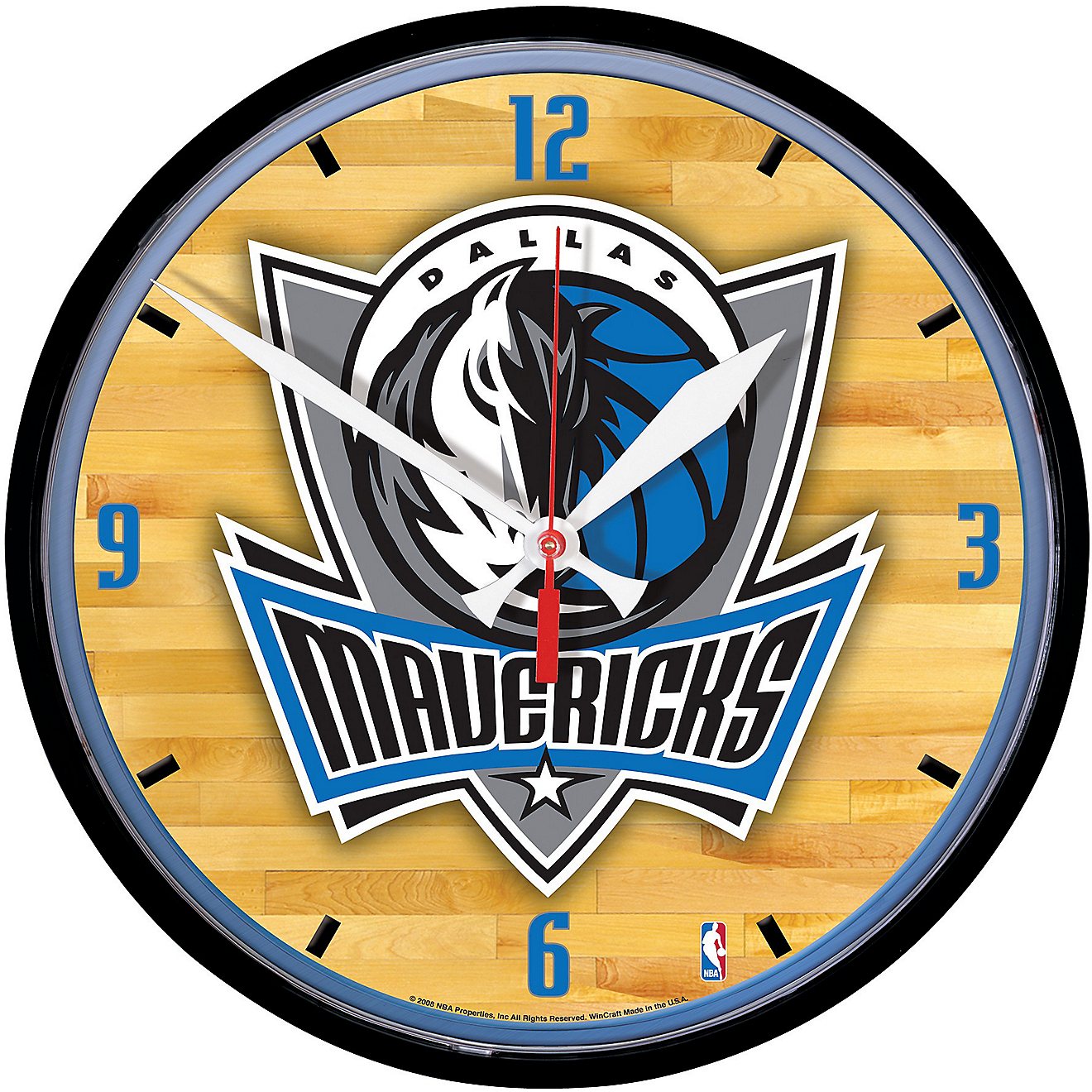WinCraft Dallas Mavericks 12.75 in Round Wall Clock                                                                              - view number 1
