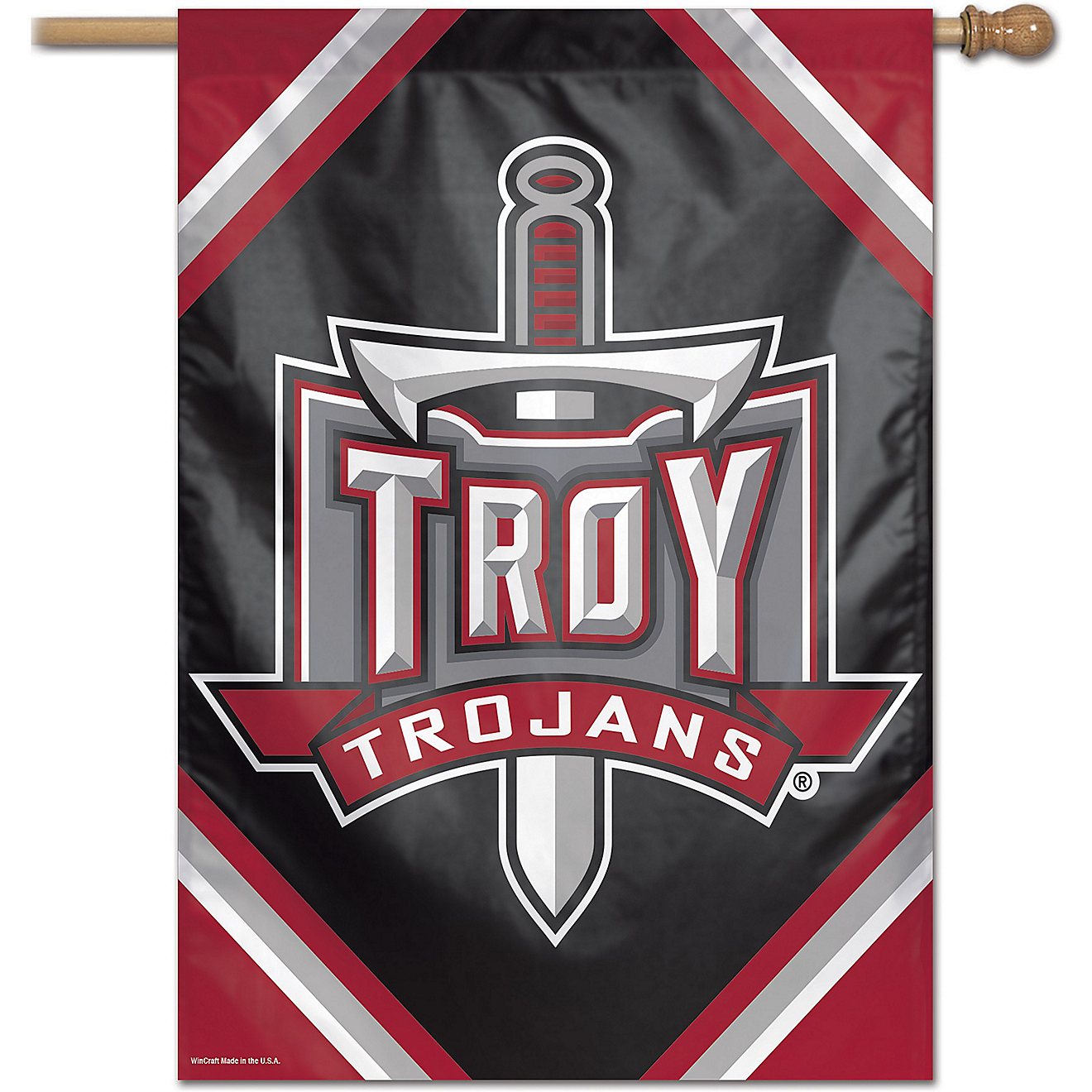 WinCraft Troy University 28 in x 40 in Vertical Flag                                                                             - view number 1