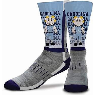 For Bare Feet University of North Carolina Mascot V-Curve Crew Socks                                                            