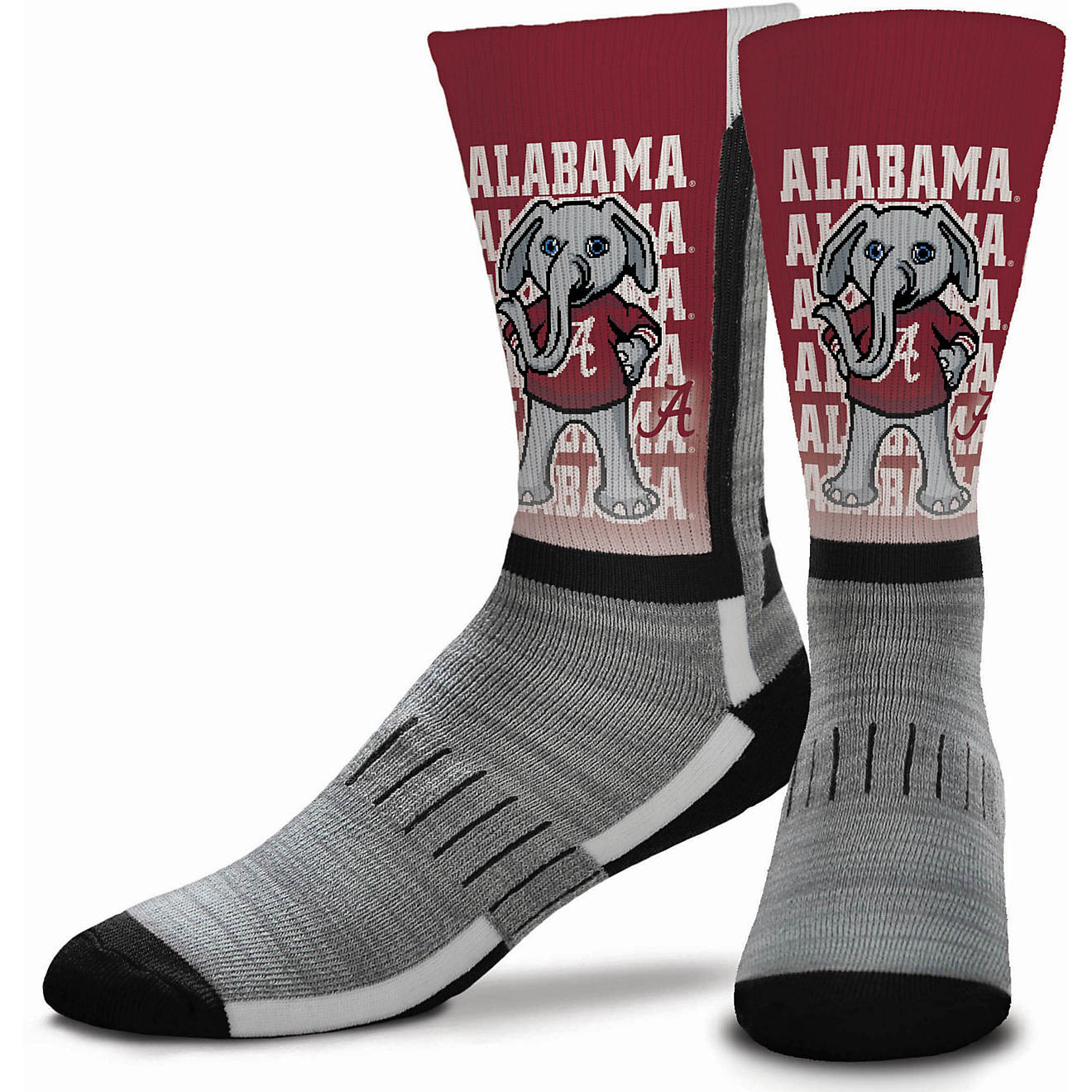 For Bare Feet University of Alabama Mascot V-Curve Crew Socks                                                                    - view number 1