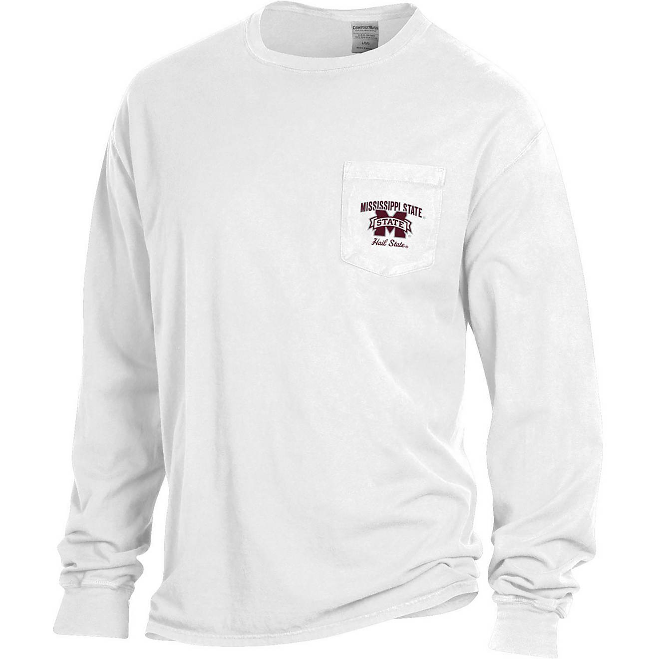 Comfort Wash Men's Mississippi State University Bev Label Pocket Long-Sleeve Graphic T-shirt                                     - view number 1