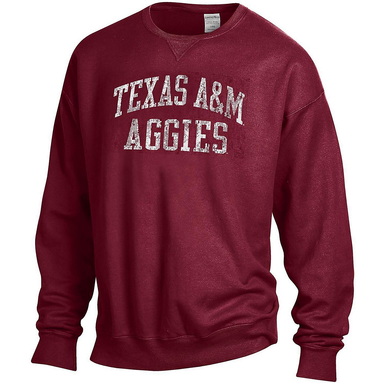 Comfort Wash Men's Texas A&M University Team Over Mascot Crew Sweatshirt                                                         - view number 1