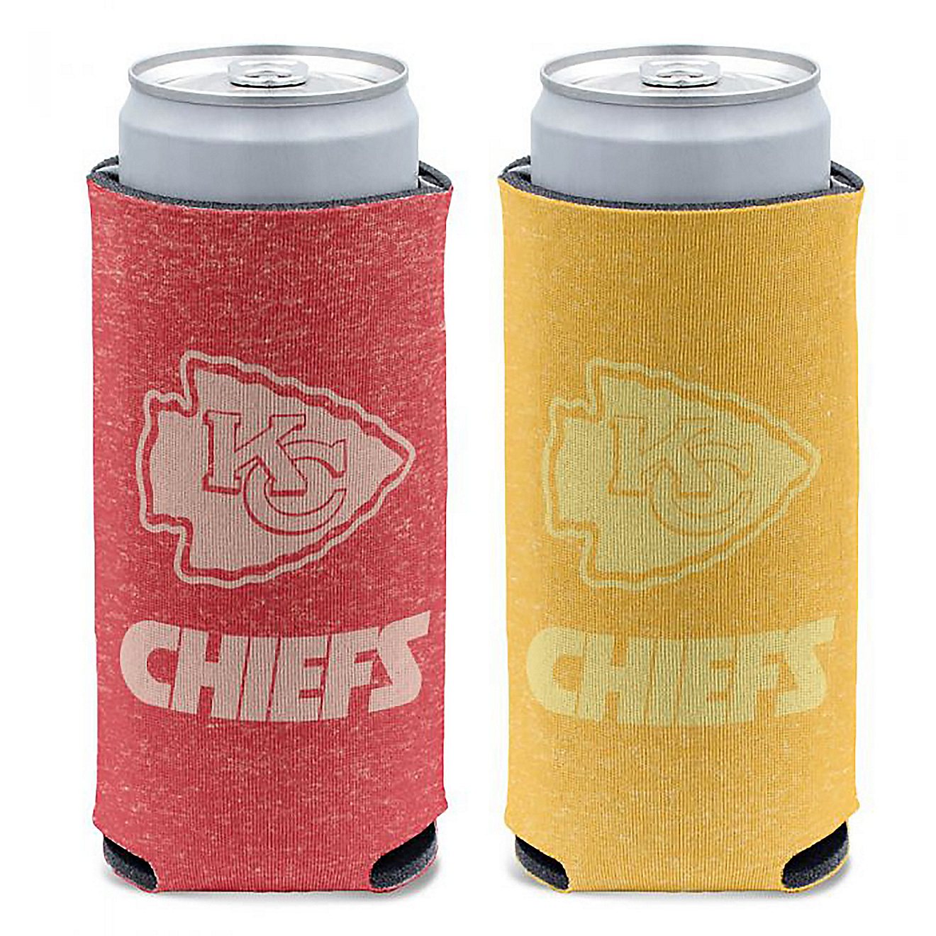 WinCraft Kansas City Chiefs Two Tone Heathered Slim Can Cooler                                                                   - view number 1