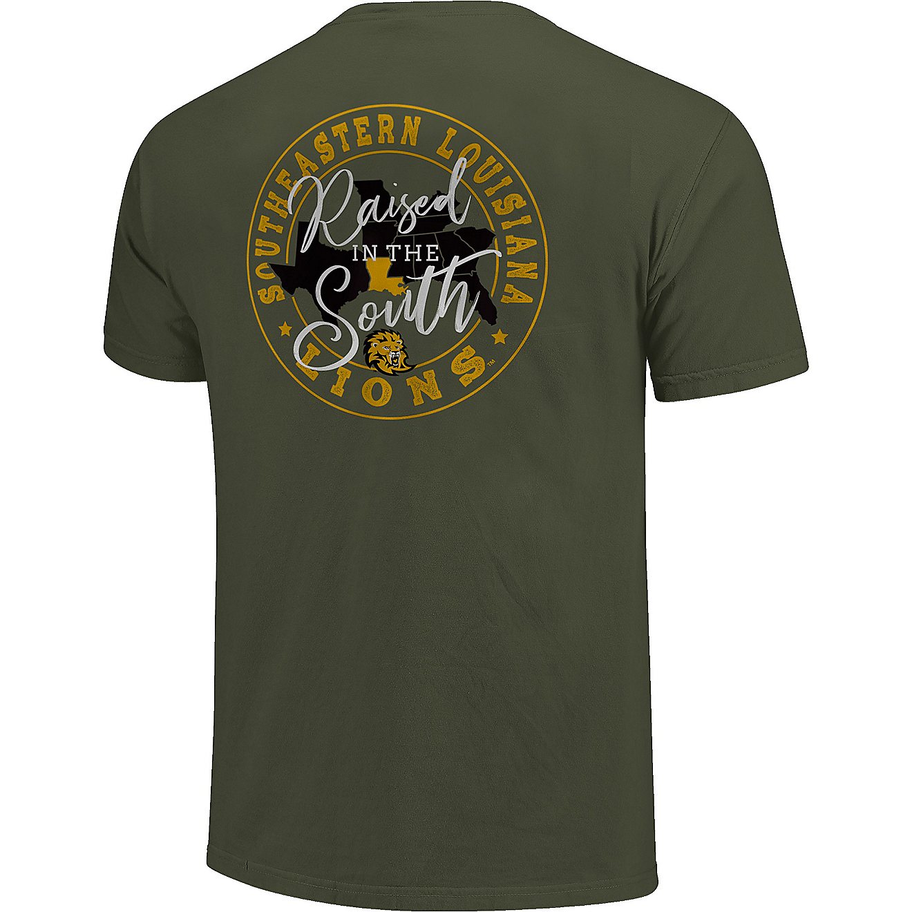 Image One Men's Southeastern Louisiana University Comfort Color Raised in the South Short Sleeve T-shirt                         - view number 2