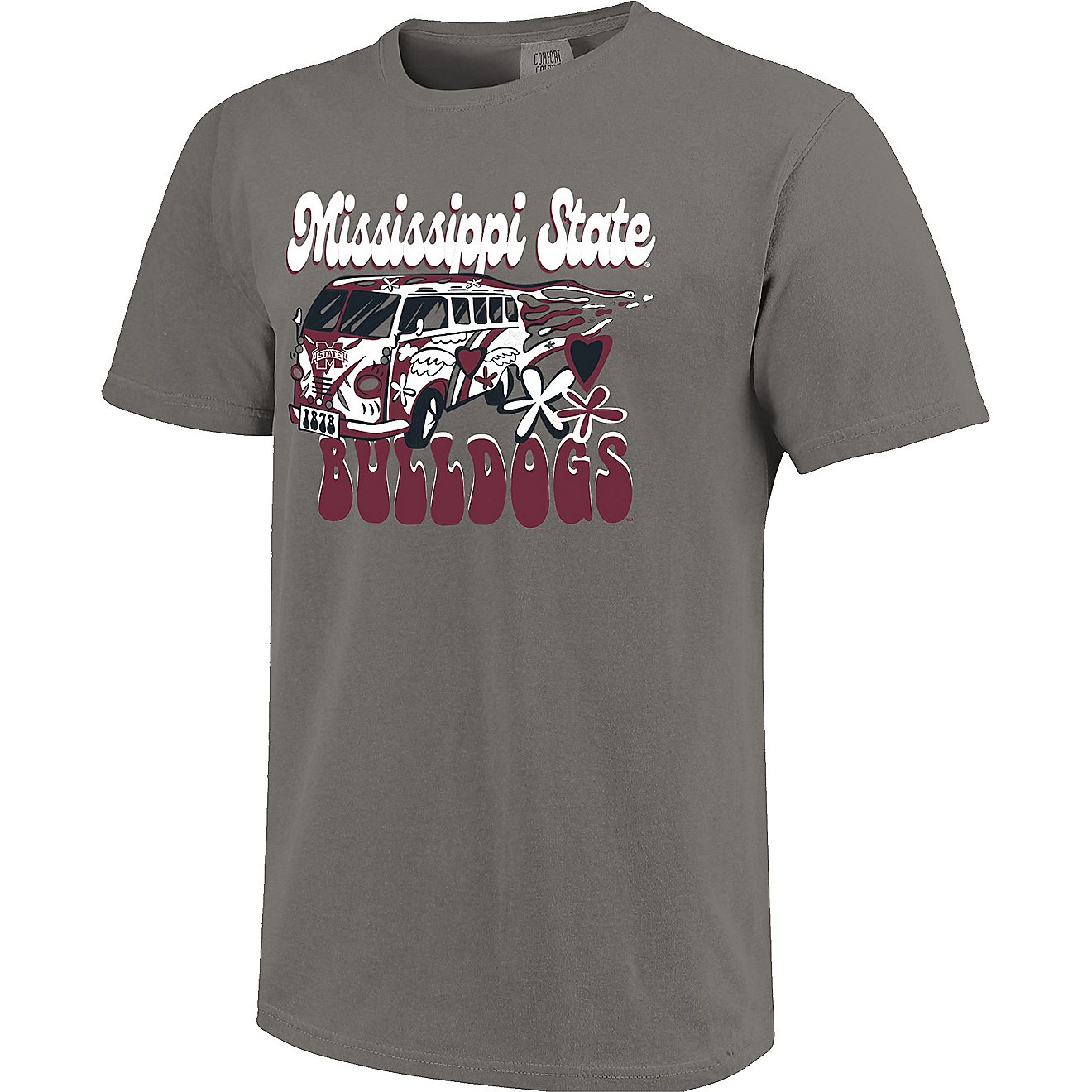 Image One Girls' Mississippi State University Comfort Color Graphic T-shirt                                                      - view number 2