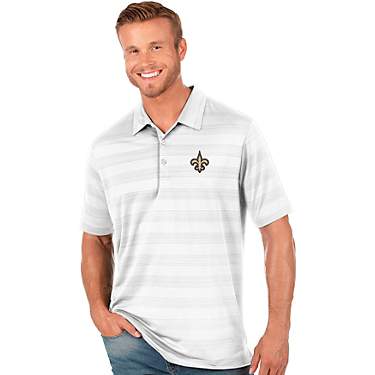 Antigua Men's New Orleans Saints Compass Short Sleeve Polo Shirt                                                                
