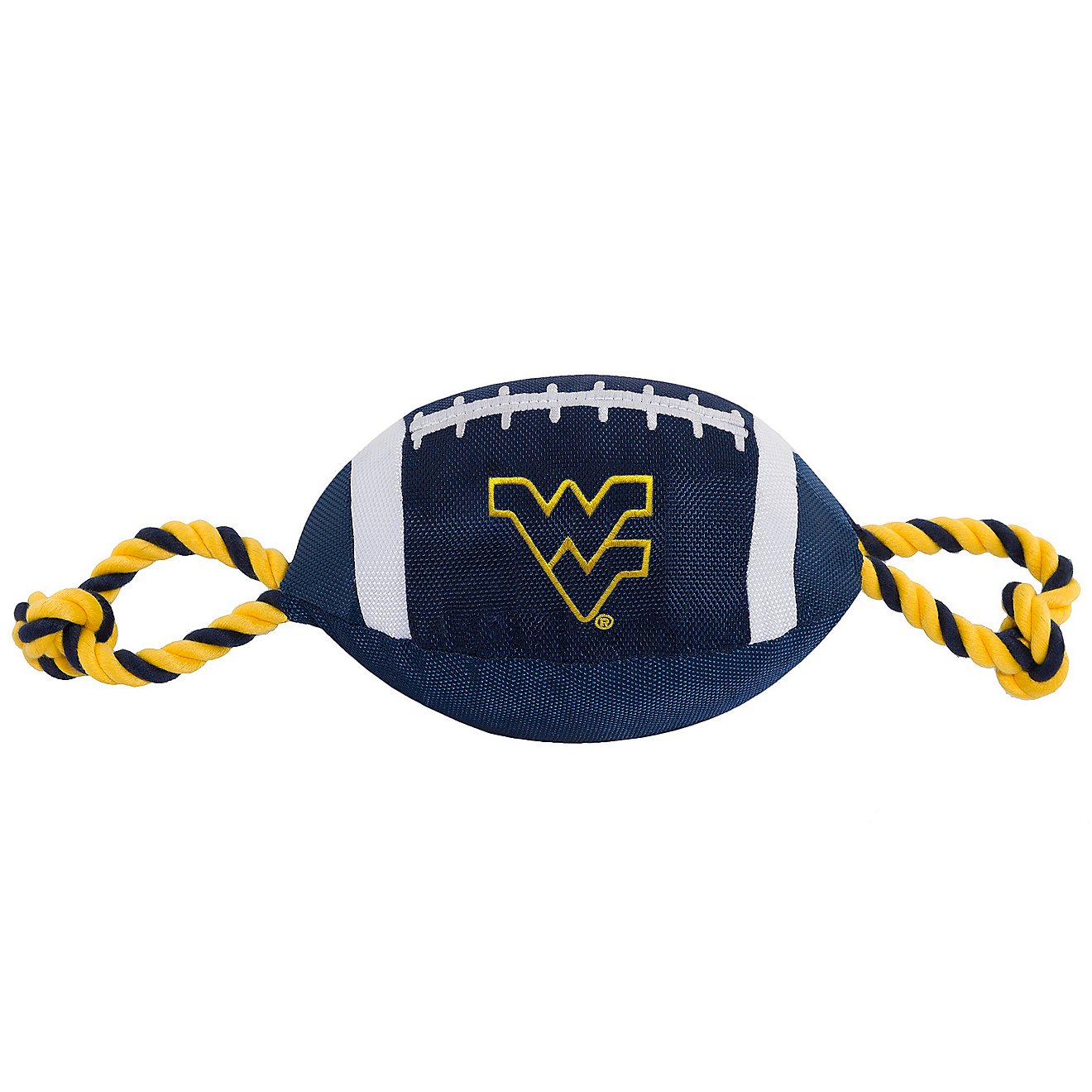 Pets First West Virginia University Nylon Football Rope Toy                                                                      - view number 1