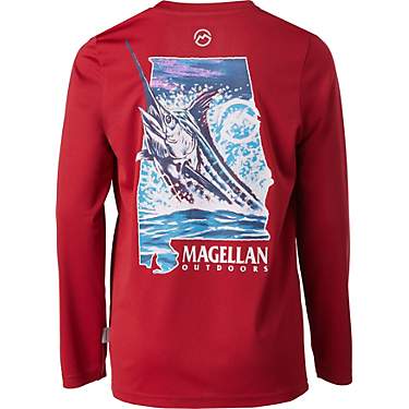 Magellan Outdoors Boys' Local State Graphic Alabama Crew Long Sleeve T-shirt                                                    