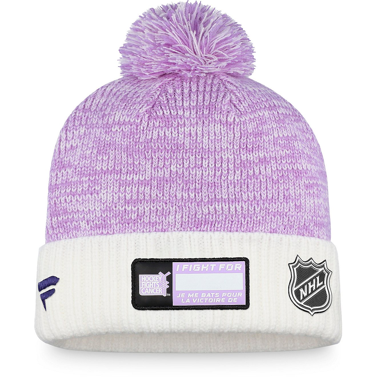 Fanatics Men's St. Louis Blues Hockey Fights Cancer Cuffed Beanie with Pom                                                       - view number 2