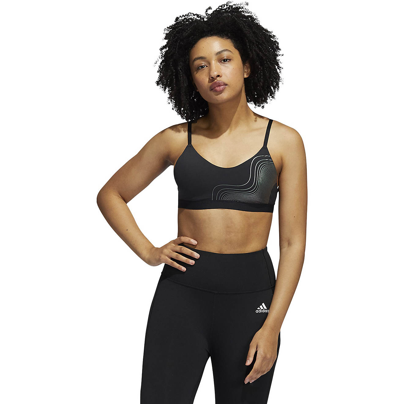 adidas Women's Holiday All Me Graphic Low Support Sports Bra                                                                     - view number 1