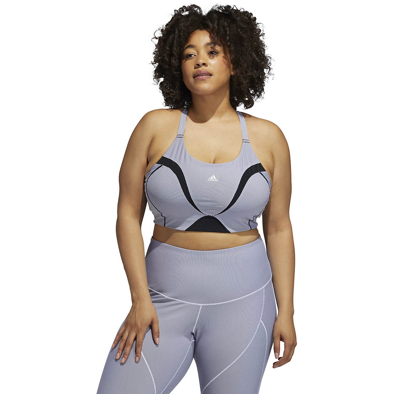 adidas Women's Believe This Medium Support Plus Size Sports Bra                                                                  - view number 1