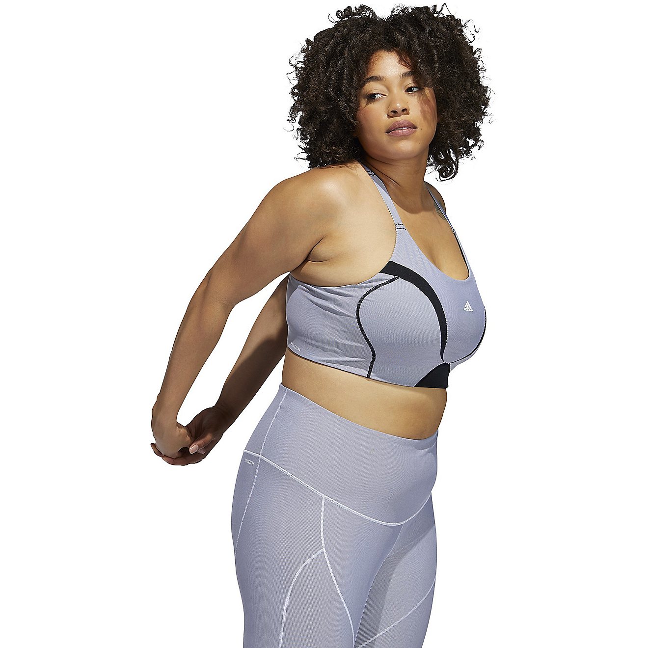 adidas Women's Believe This Medium Support Plus Size Sports Bra                                                                  - view number 3
