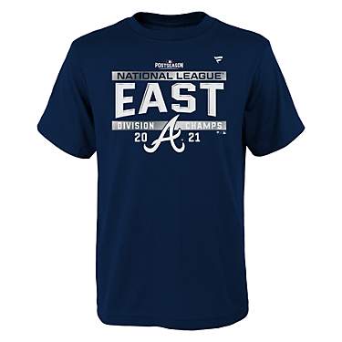 Fanatics Youth Atlanta Braves 2021 Division Champs Locker Room Short Sleeve T-shirt                                             