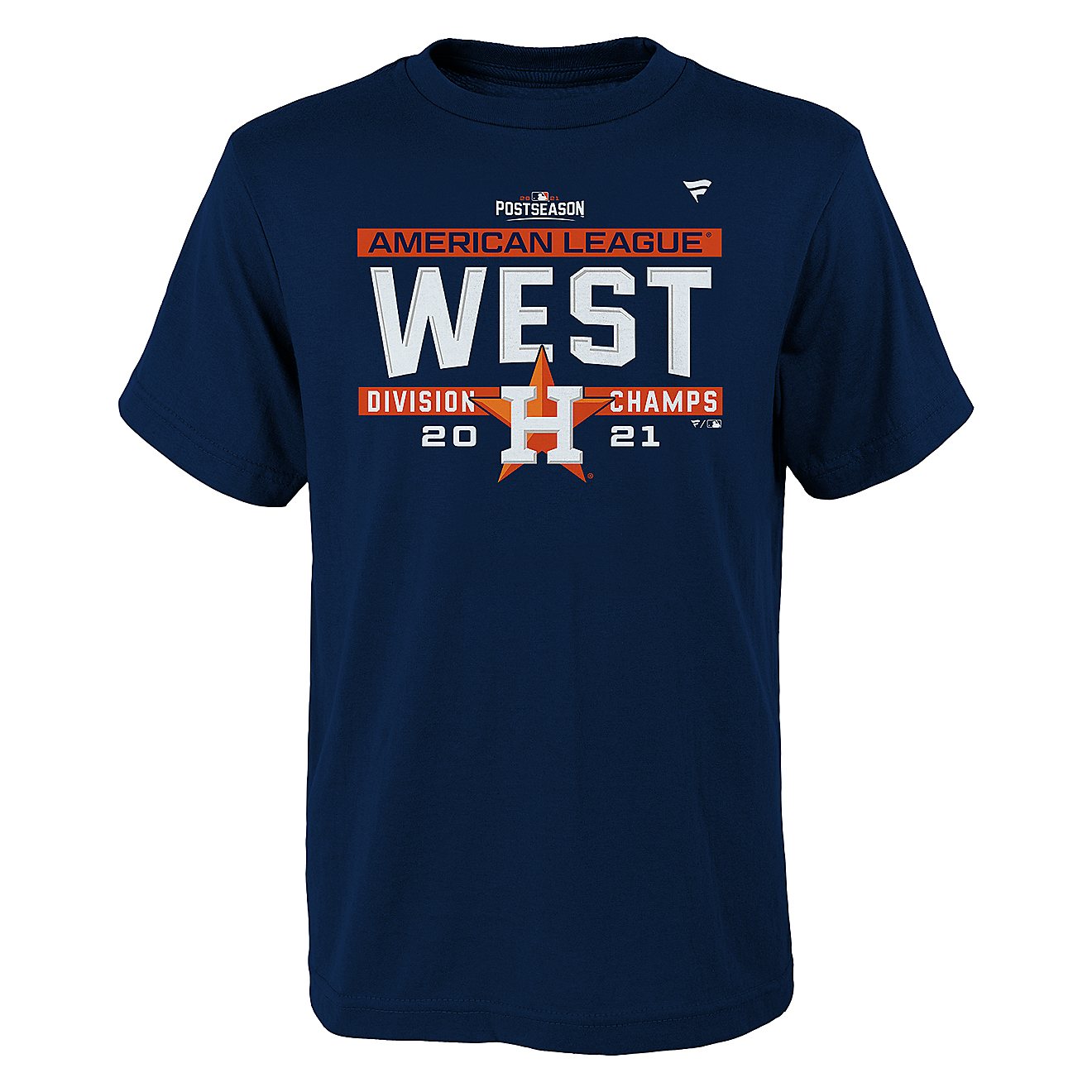 Fanatics Youth Houston Astros 2021 Division Champs Locker Room Short Sleeve T-shirt                                              - view number 1