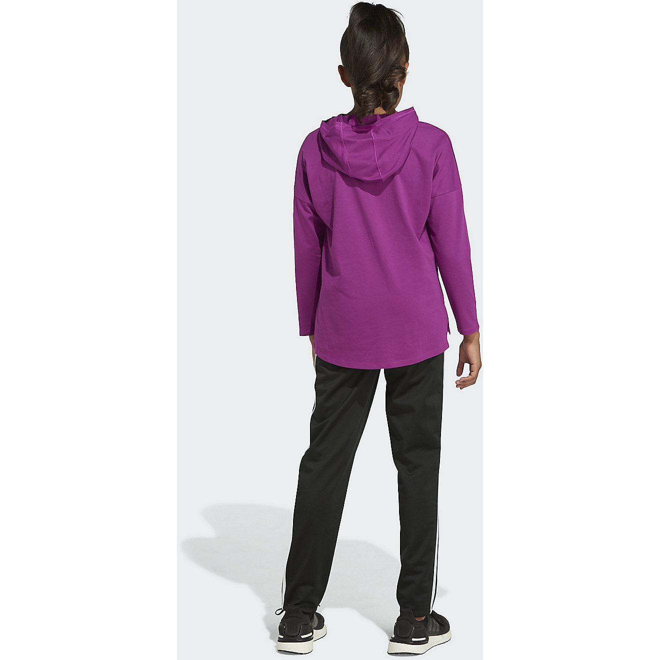adidas Girls’ Long Sleeve Hooded Graphic T-shirt                                                                               - view number 4