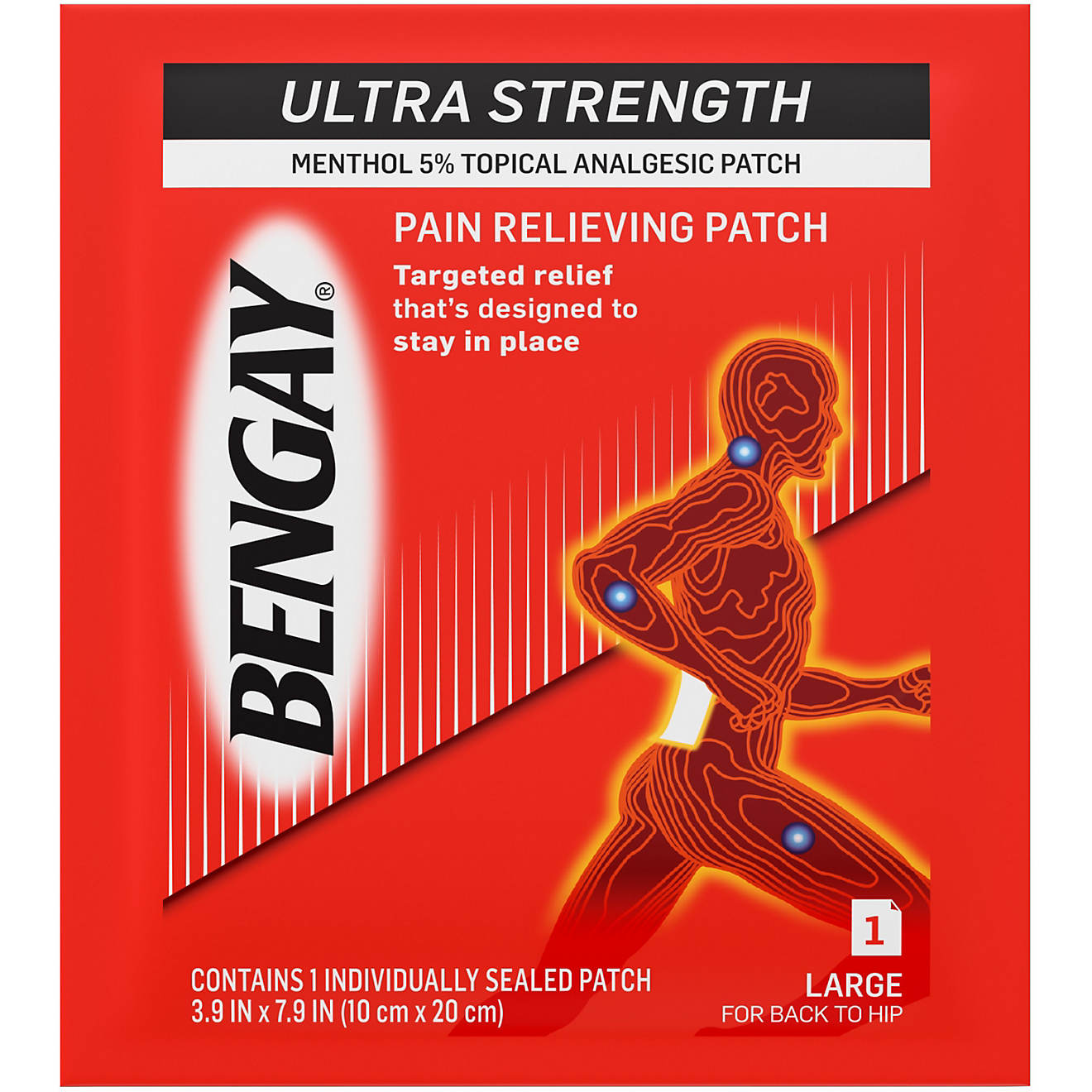 Johnson & Johnson Bengay Ultra Strength Large Pain Relief Patch                                                                  - view number 1