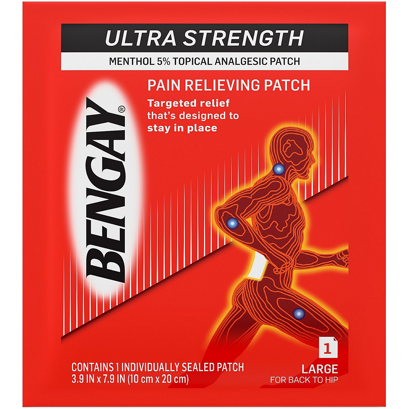 Johnson & Johnson Bengay Ultra Strength Large Pain Relief Patch                                                                  - view number 1