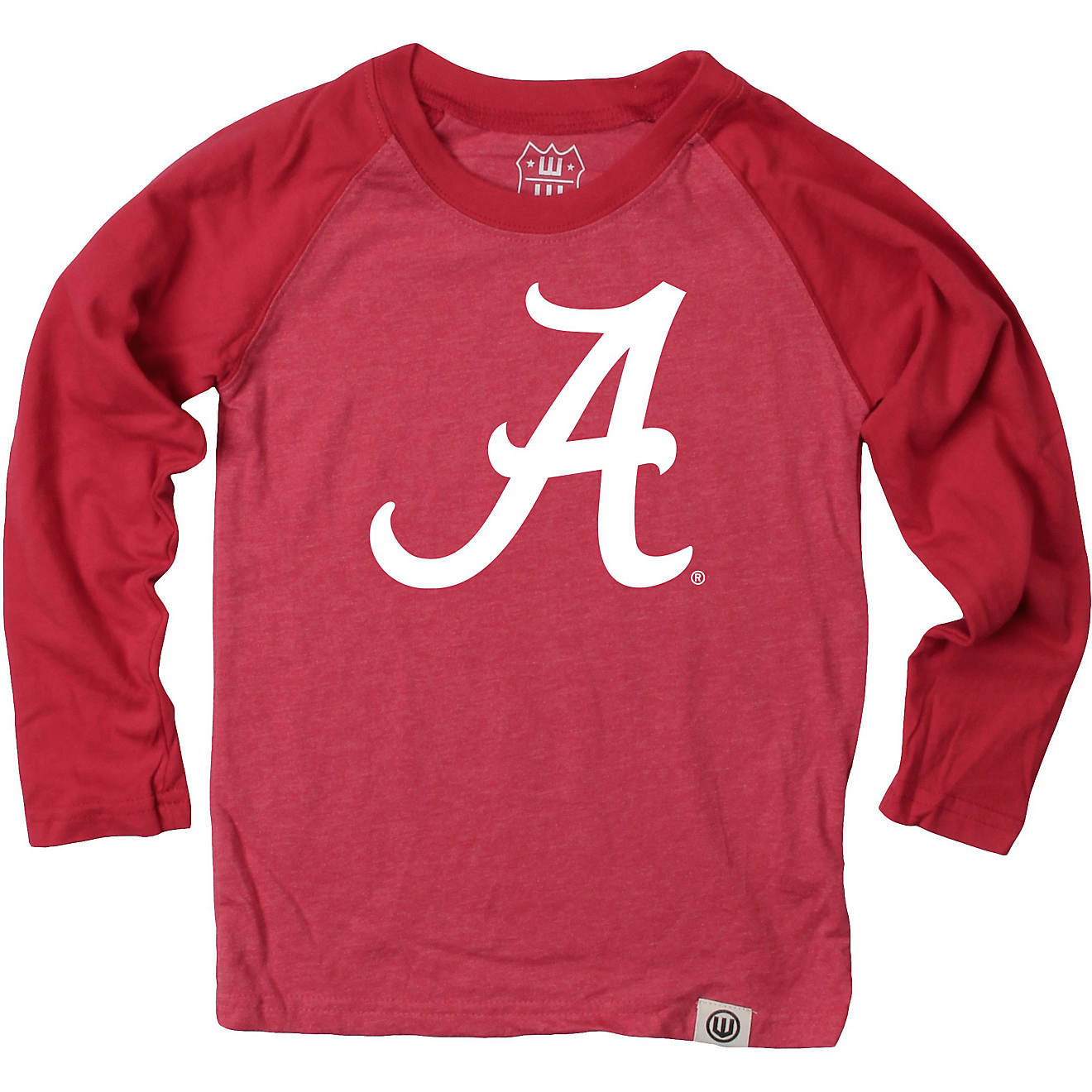 Wes and Willy Boys’ University of Alabama Raglan Long Sleeve Graphic T-shirt                                                   - view number 1