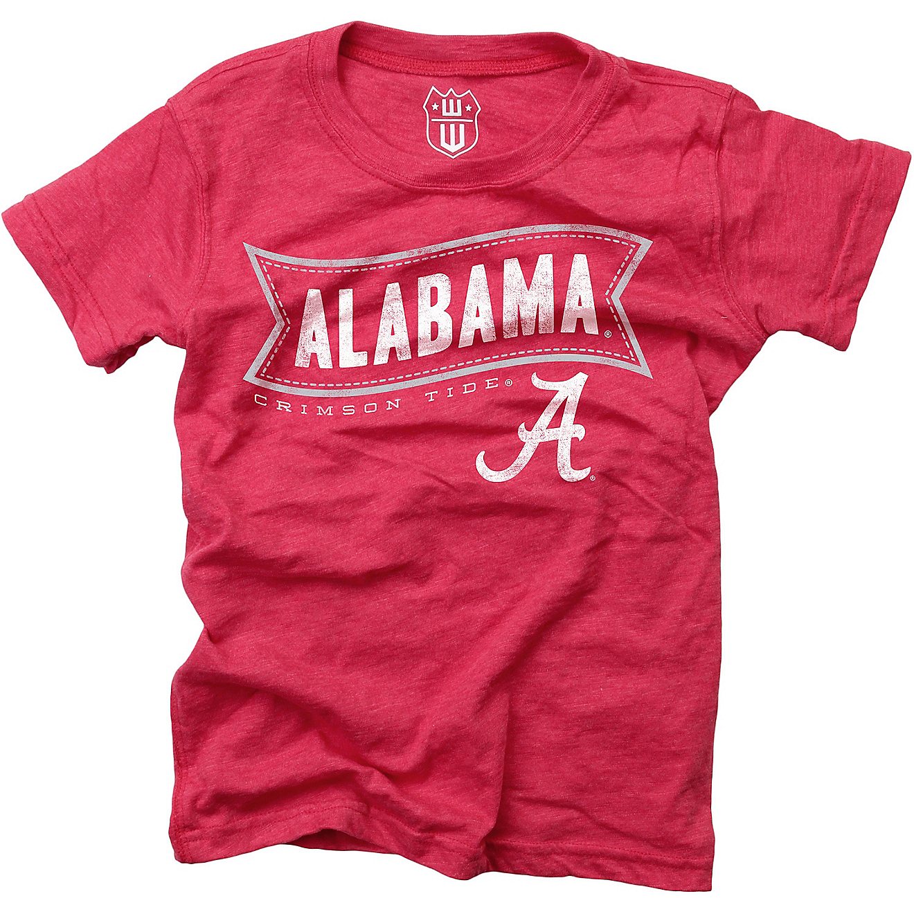 Wes and Willy Girls’ University of Alabama Wavy Banner Graphic T-shirt                                                         - view number 1