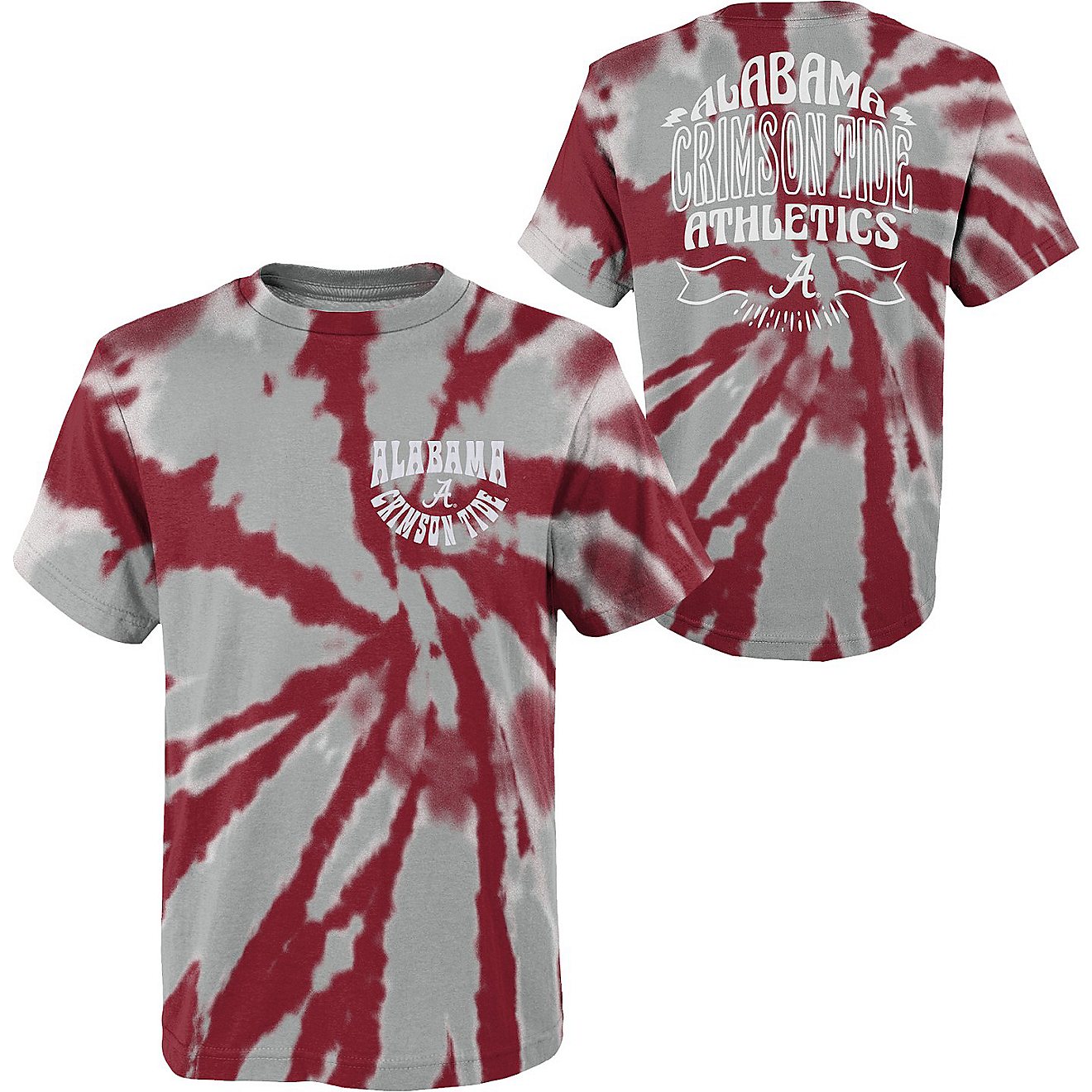 Outerstuff Kids' University of Alabama Pennant Tie Dye T-shirt                                                                   - view number 1