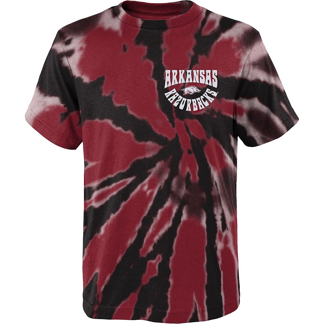 Outerstuff Kids' University of Arkansas Pennant Tie Dye T-shirt                                                                  - view number 3