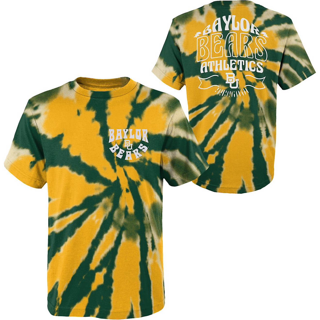 Outerstuff Kids' Baylor University Pennant Tie Dye T-shirt                                                                       - view number 1