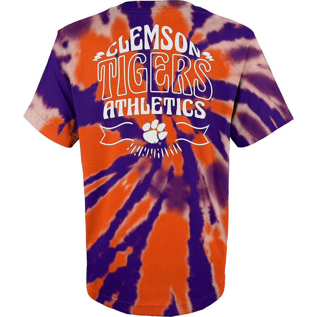 Outerstuff Kids' Clemson University Pennant Tie Dye T-shirt                                                                      - view number 2